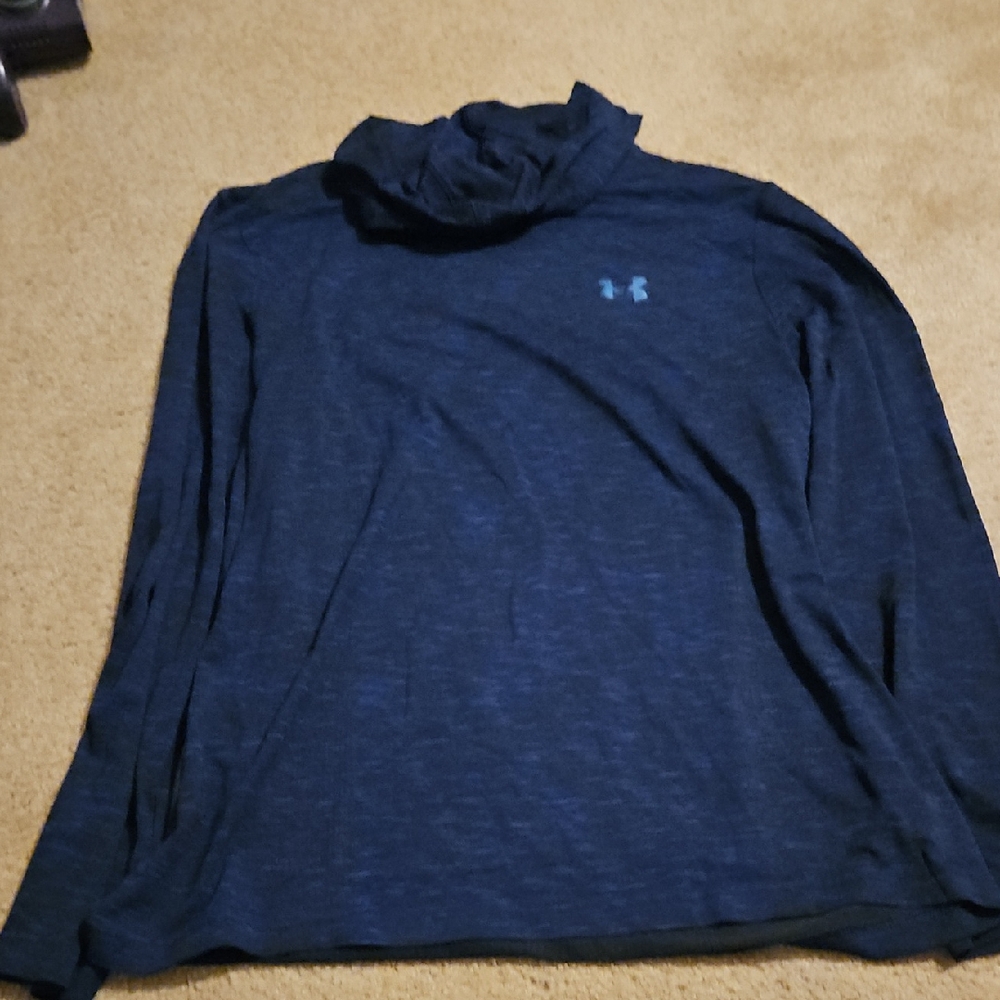 Men's Under Armour Navy Long Sleeve Top Xl Fitted